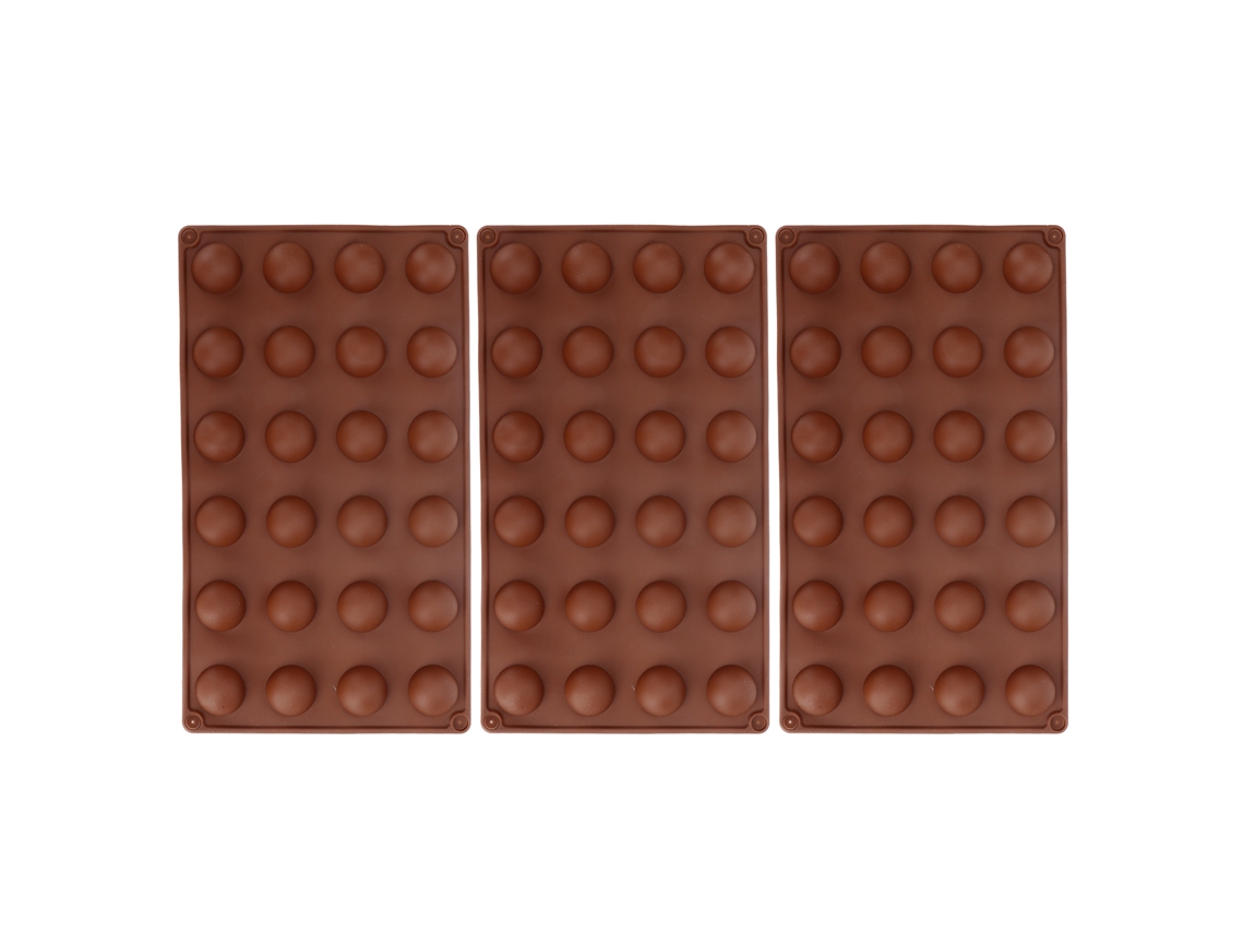 Formas de silicone Primerox, 24 buracos, semiesfera, para chocolate, bolo, mousse, geleia | S/MARCA