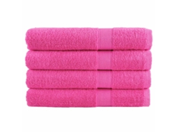Vidaxl Toalhas Premium Solund 4 Pcs 100x200 Cm 600 Gsm Rosa