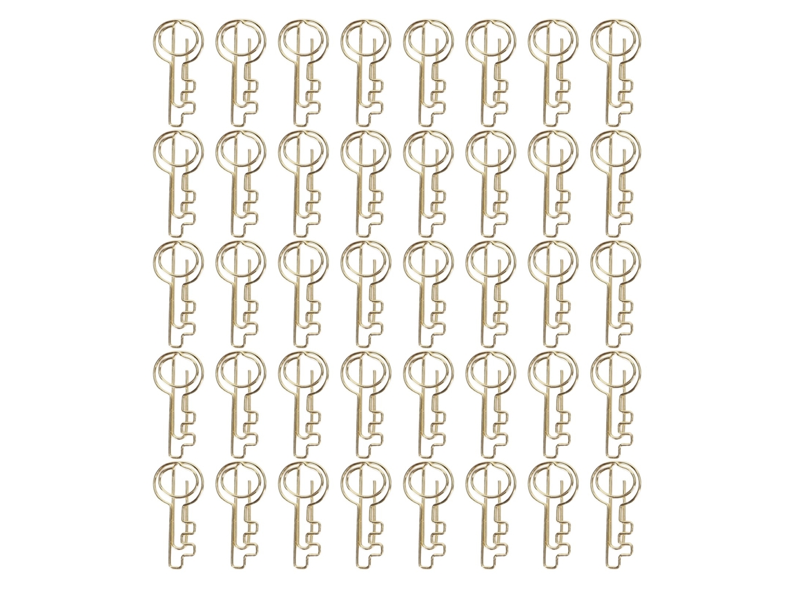 40 Clips De Papel Em Forma De Chave, Bonitos, Pequenos, Únicos, Portáteis, Reutilizáveis, Para Escritório, Sala De Aula, Família.