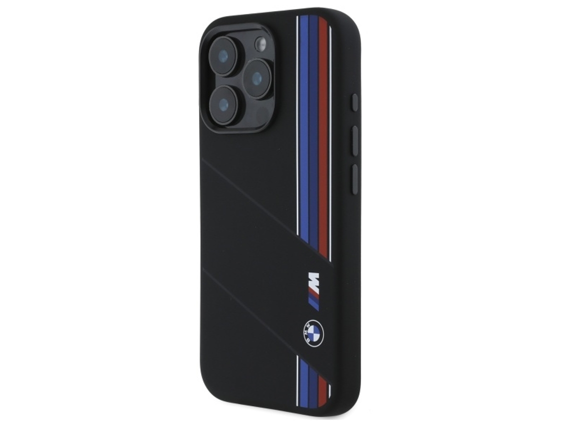 Capa para iPhone 16 Pro Max BMW Silicone Rígida Preto