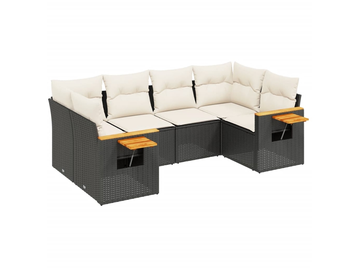 Garden Sofa Set, Garden Sofa Sets Vidaxl Preto Rattan / Vime (n/a)