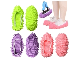 6pcs Sapatos De Limpeza De Microfibra, Chinelos Mopa Antiderrapantes Para Pisos, Multifuncionais