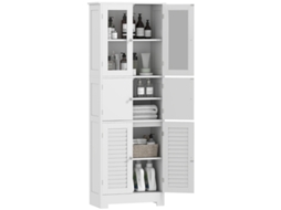 Armário de Banheiro Branco com 2 Portas, 61x30,5x109,5cm | MEGA ECHO TRADE SHOP
