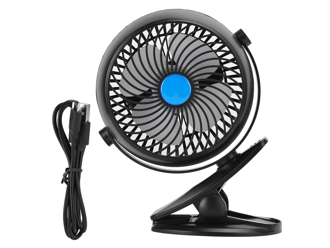 Ventilador De Camping Portátil 360° Recarregável Usb Com Clip.