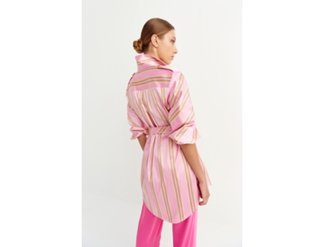 Vestido CYRANA Reiko Poliéster para Mulher (S - Rosa)