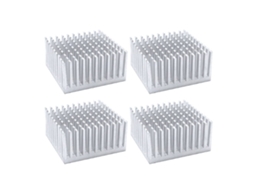 Conjunto De 4 Unidades Dissipador Calor Alumínio Para Chipset, Medindo 40x 20mm, Com Fita Adesiva 3m Para Dissipador De