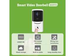 Laxiscreed Câmera De Campainha Wifi Hd 1080p Com Áudio E Video Bidirecional Para Segurança