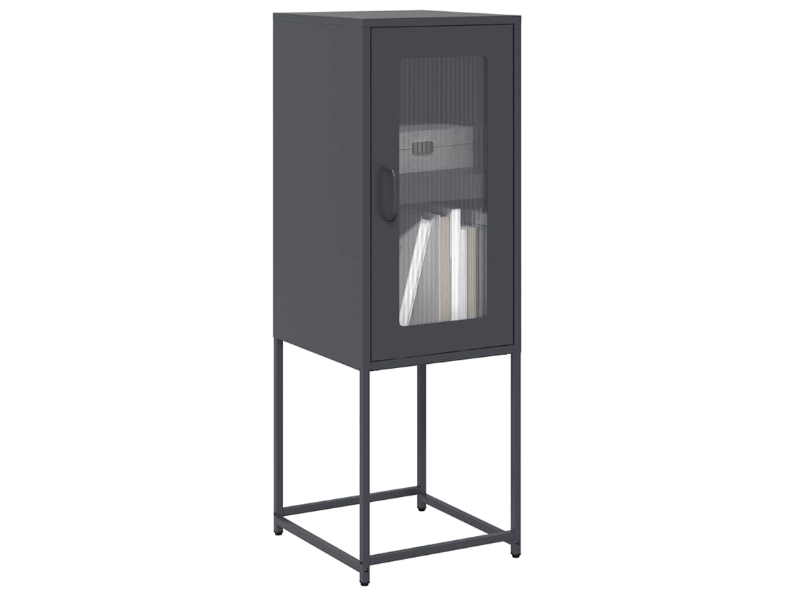 Vidaxl Aparador 36x39x107 Cm Aço Laminado A Frio Antracite