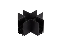 União Em X Para Carril Magnético Superfície 20mm  Preto