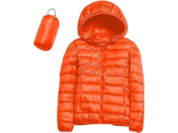 Fasst jaqueta Leve Acolchoada com Capuz Mulher, Compacta, Resistente ao Vento, com Saco de Armazenamento | S/MARCA