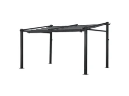 Pérgola de Parede 3X4M Fréjus Cinzenta Estrutura de Alumínio HAPPY GARDEN