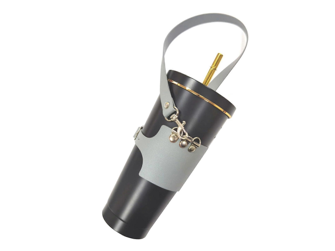 Capa Protetora Ajustável Em Couro Pu Azul, 7595 Mm, Para Bebidas Lácteas, Elegante E Reutilizável.