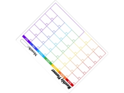 Calendário Mensal Flexível em Pvc com Quadro Branco Adesivo para Escrita a Seco, Lembretes Práticos Equipe, Mo