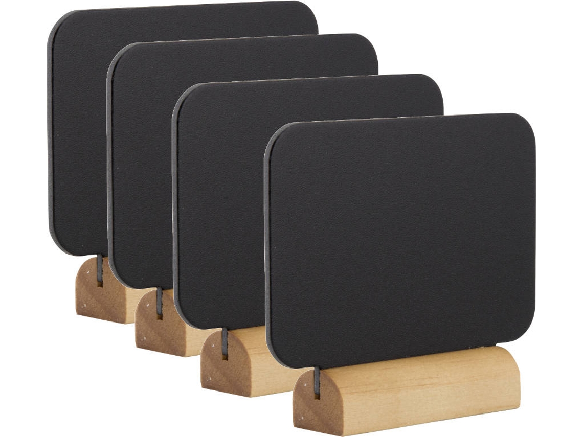 Conjunto de 4 Quadros de Mesa de Ardósia SECURIT Retangular Pontas Redondas