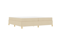 Conjunto 1 Estrutura Da Cama Vidaxl Creme Tecido (200 X 200 Cm)