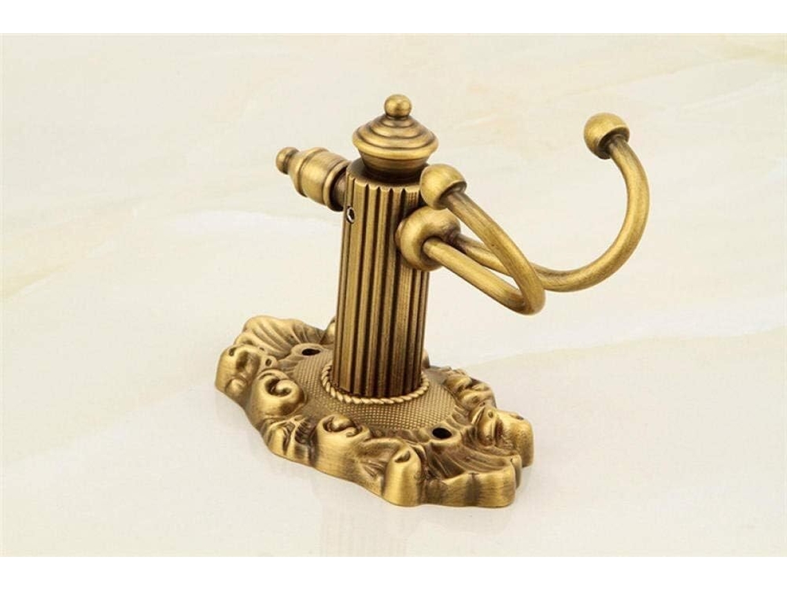 Cabide De Parede Antigo Com Gancho Simples Ou Duplo Em Bronze E