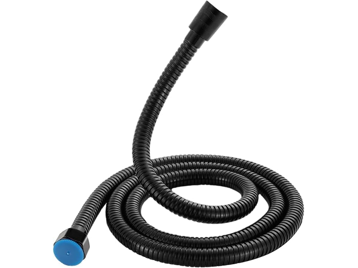 Mangueira De Chuveiro Reposição, Multicolorida, 0, 5-1, 2m, Conexão Universal De 1 2com Arruelas Preta, 1, 2m