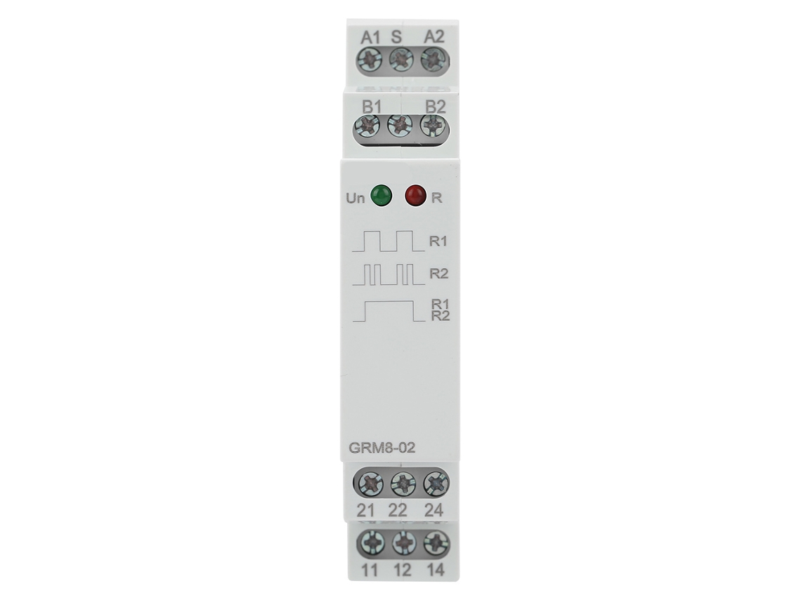 Relé de Impulso Eléctrico Grm8 02 Relé de Bloqueo Memoria Din Rail Ac