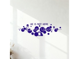 Adesivos Murais Em Vinil He Is Not Risen - Christian Calligraphy 50x165.6cm Fornecido Com Um Kit De Filme De Transferência Azul Fosco