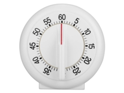 Temporizador Mecânico De Bancada Para Cozinha Com Alarme, Formato Redondo, 60 Minutos