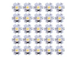 25pcs Chips Led 5v 3w 200lm Lâmpadas de Alta Potência Beads Amarelo 588 590nm para Iluminação Diy