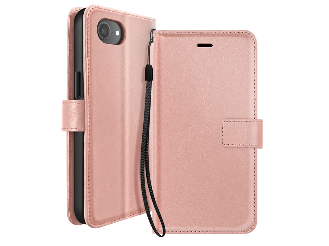 Capa Carteira Para Iphone 16e Com Correia De Mão E Suporte Vídeo