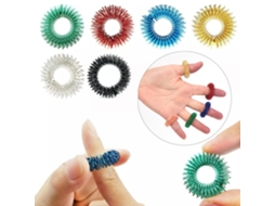 Mali 6pcs Anéis de Massagem Sensorial de Dedo com Pontes para Aliviar Estresse Mini Massager