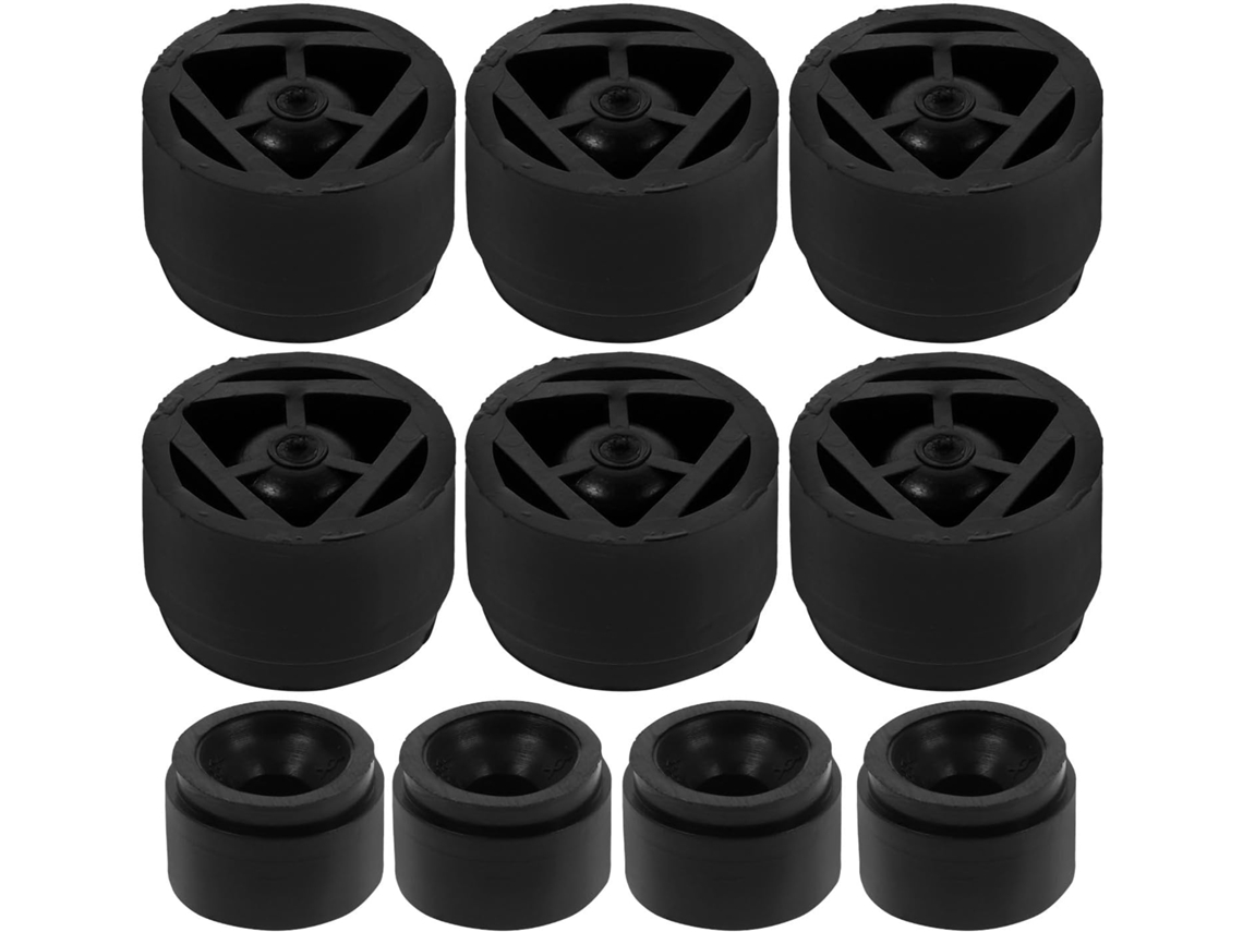 Conjunto De 10 Ilhós De Borracha Preta Para Proteção Do Motor.