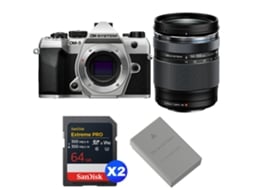 Om 5 Mark Ii Prateado + 14 150mm F/4 5.6 Ii + 2 Sandisk 64gb Extreme Pro Uhs ii Sdxc + Om System Bls 50 + Ebook Pricedirect OM SYSTEM
