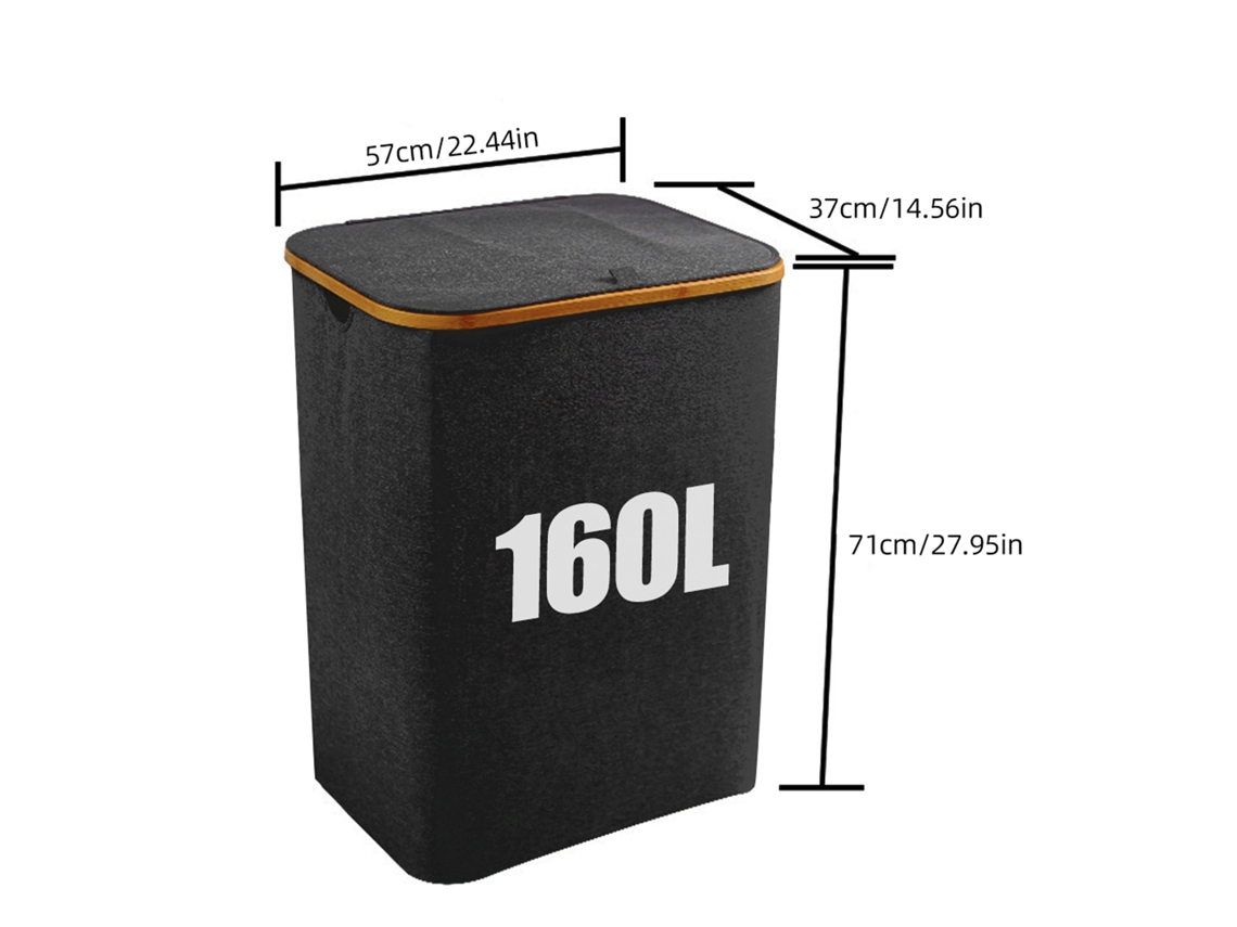 160l Large Capacity Foldable Laundry Basket Eoocoo