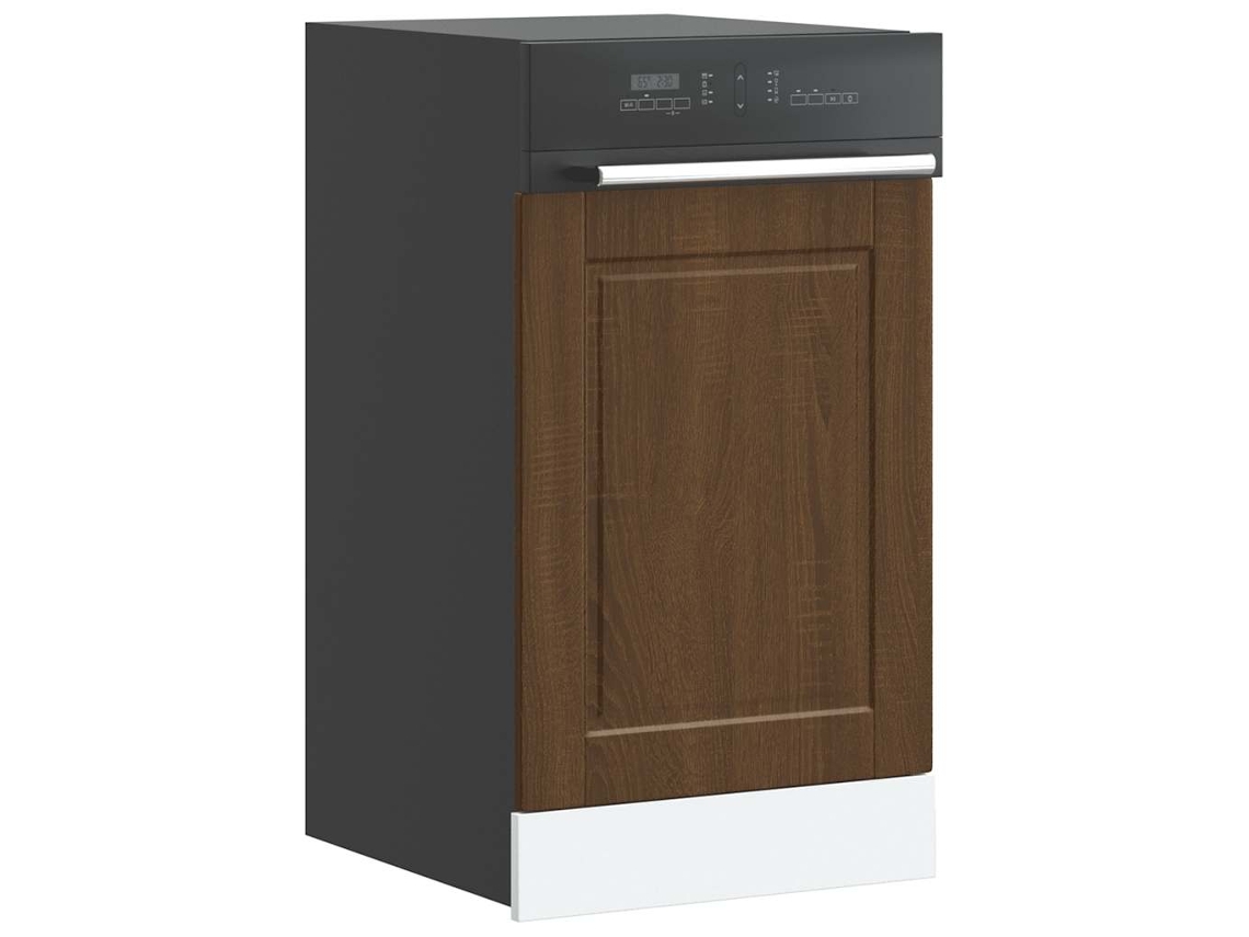 Vidaxl Painel Máquina Lavar Louça Porto Carvalho Castanho 45x1,5x57 Cm