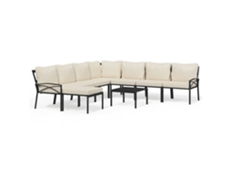 Garden Lounge Set, Garden Lounge Sets Vidaxl Preto Aço (n/a)