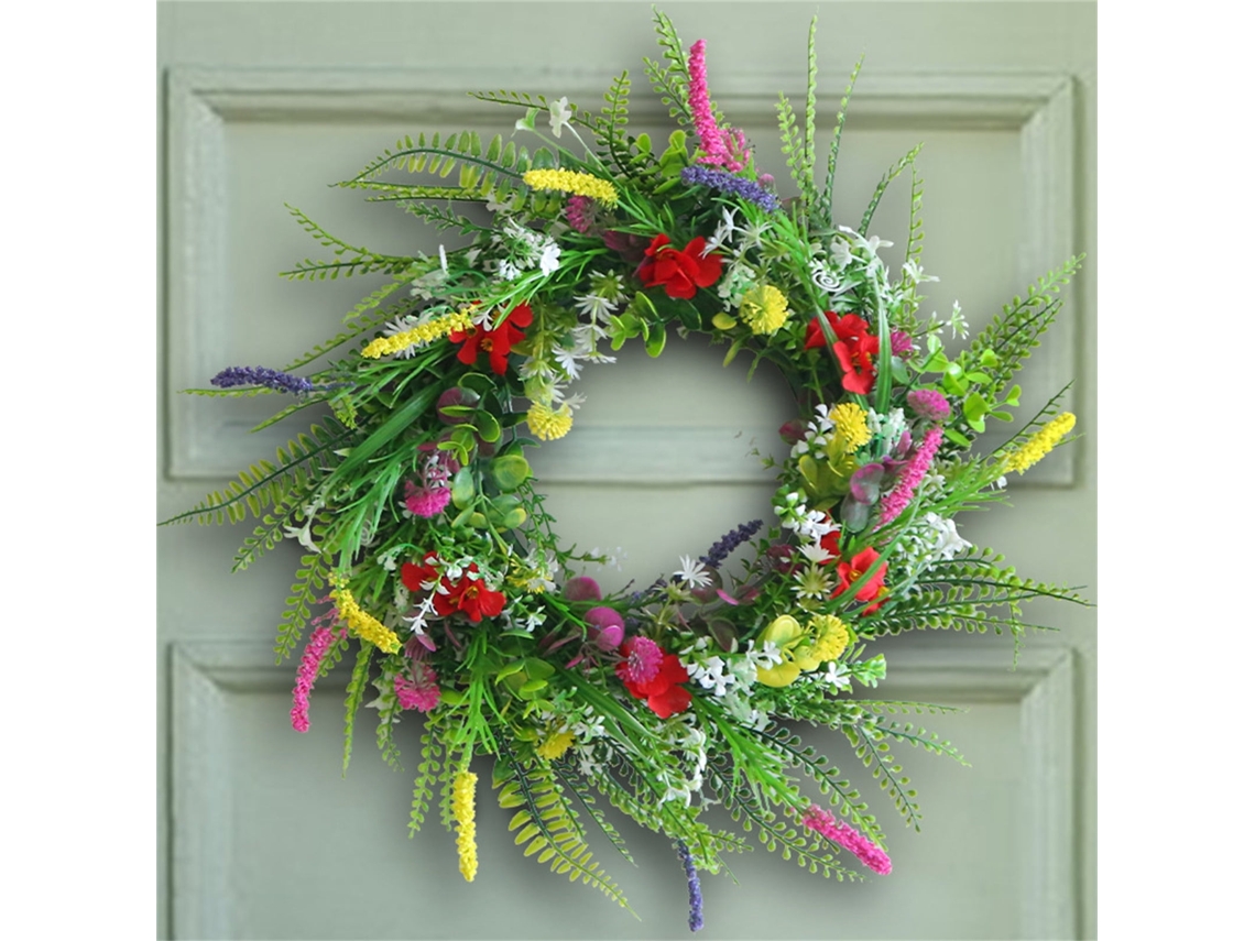 Corona De Flores Silvestres De Texas Para Pared
