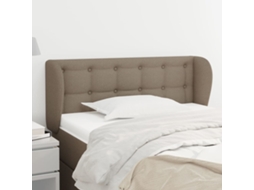 Cabecero con Trabillas de Tela 103x23x78/88 Cm Gris-Marrón