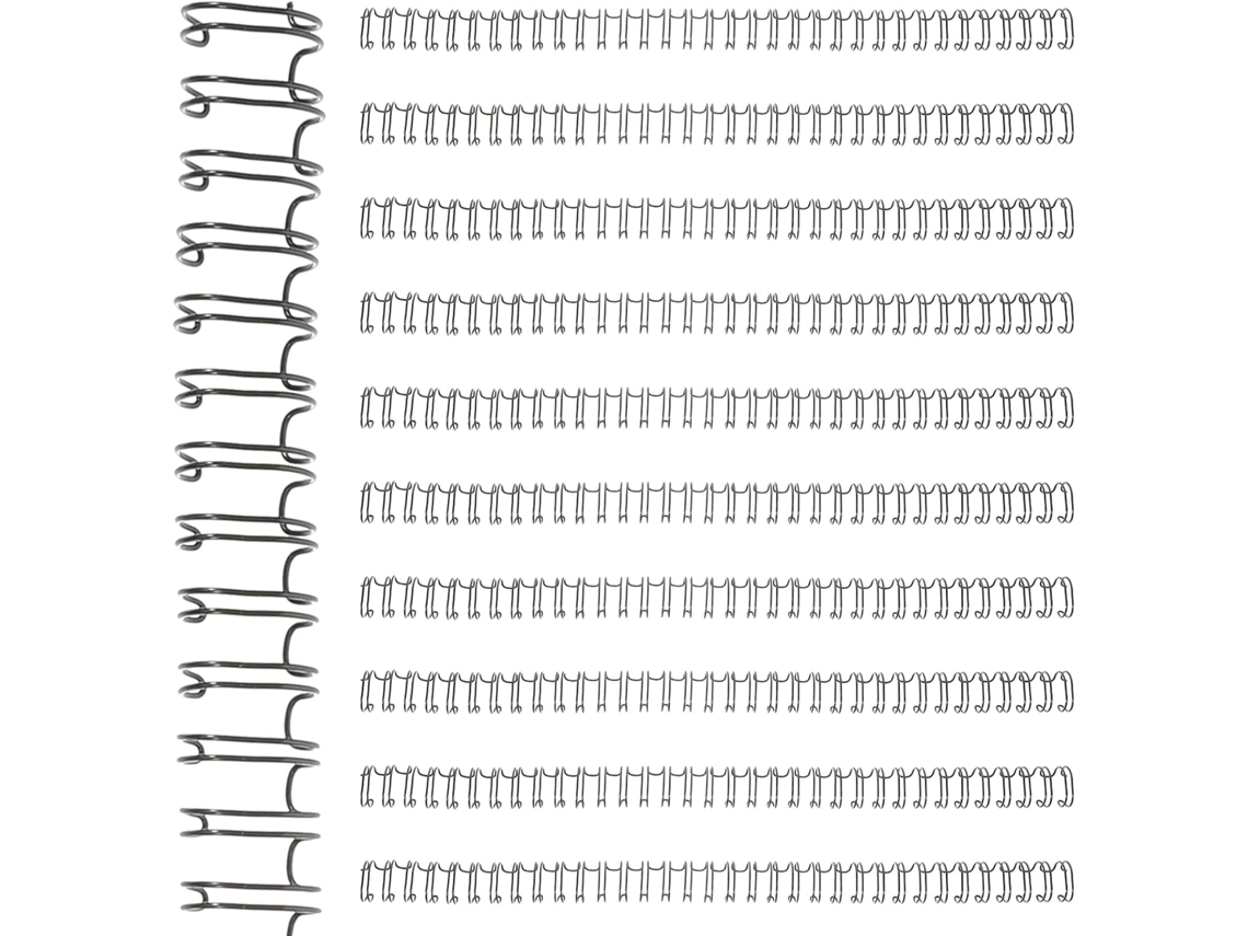 Anéis De Metal Caderno Inoomp Com 34 Furos, Espiral Dupla, 100 Unidades, Duráveis E Fáceis De Usar Estudantes
