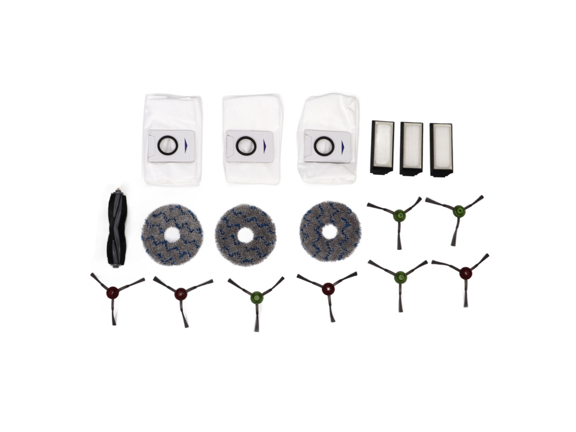 Laxiscreed Acessórios Para Aspirador Robot Ecovacs Deebot X1 Com Escovas Laterais E Sacos De Filtro