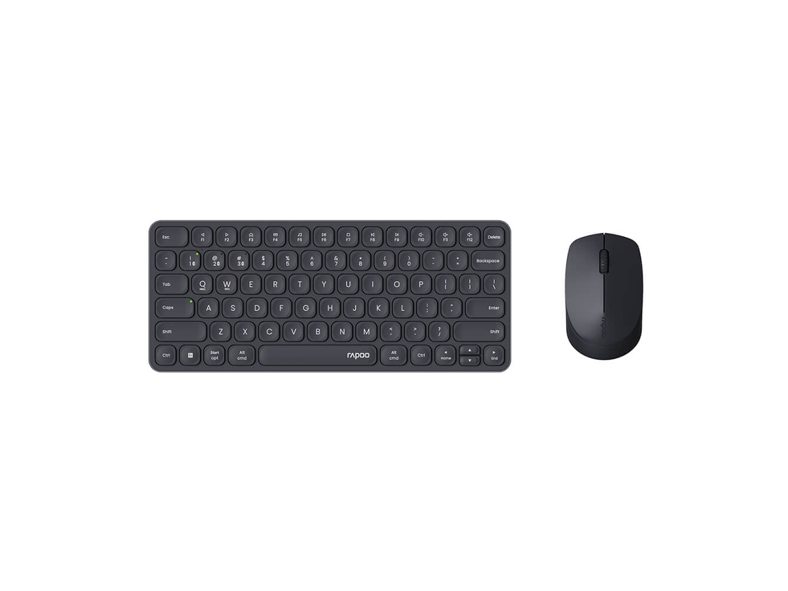 Conjunto De Teclado E Mouse Sem Fio Rapoo 9010m Multimodo Preto Aquaforge