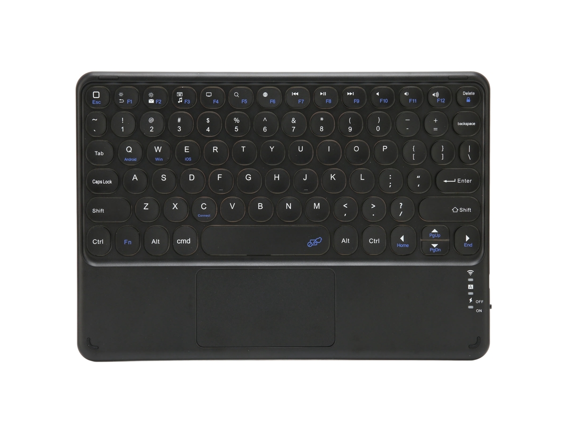 Teclado Bluetooth LAXISCREED (ultra fino com Touchpad, Teclas Redondas de Chocolate Retrô)