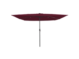 Conjunto 1 Guarda-sol De Jardim Vidaxl Vermelho Poliéster (295 X 295 X 245 Cm)