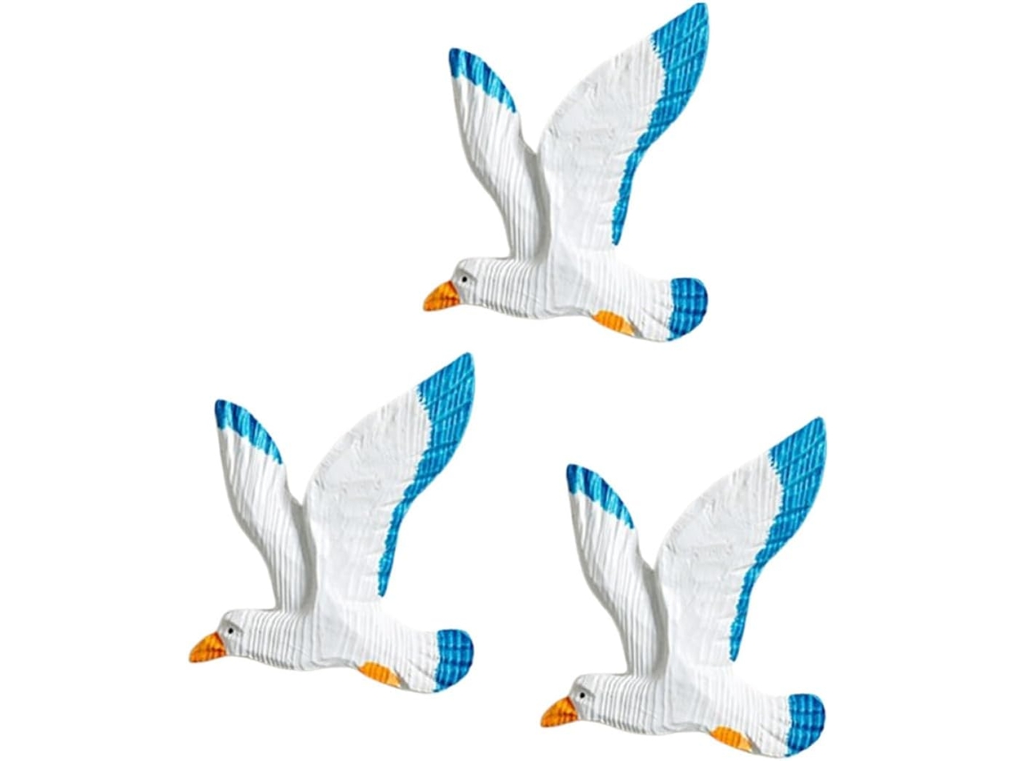 Enfeite de Parede Healeved com Gaivotas Penduradas, Pássaros para Pendurar, Decoração de Parede Criativa Feita de CHABERLU