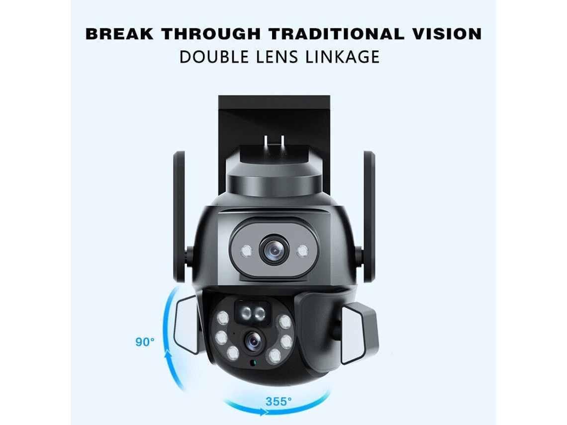 Zoom De Lente Dupla4mphd À Prova Dáguawi Ficâmera De Vigilância De Visão Noturna SUNNY SPACES