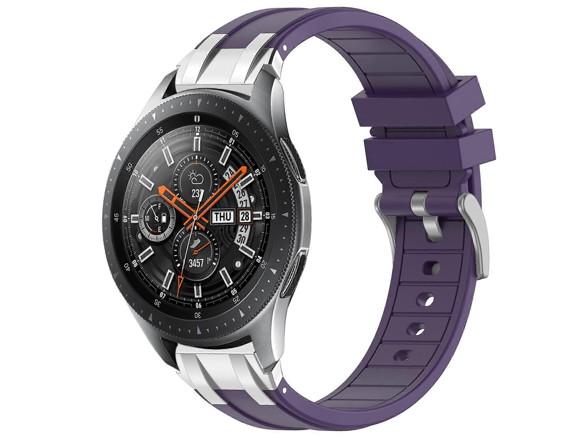 Pulseira De Silicone Royal De 22 Mm Com Fecho De Liberação Rápida Prateado