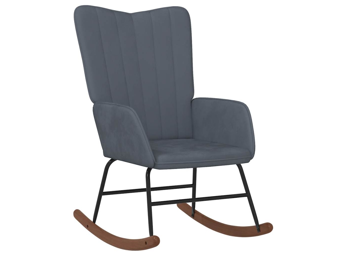 Rocking Chair, Rocking Chairs Vidaxl Cinzeto Veludo