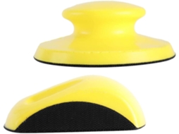 Ferramenta Manual De Polimento 2 Peças, Disco Pu Amarelo Com Velcro