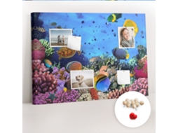 Painel De Cortiça Para Parede Vida Submarina Para O Quarto Das Crianças Espelharte (100x70 Cm)