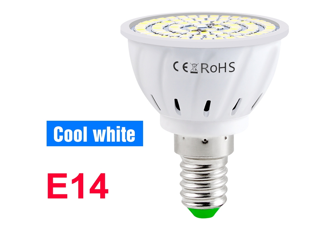 Lâmpada De Teto Led De 220v Com 48 Chips De Led Branco Frio (e14), Econômica.