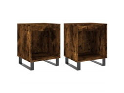 Conjunto de Mesas de Cabeceira 2pcs Derivados de Madeira Carvalho Fumado MAISON EXCLUSIVE