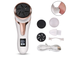Lixa Elétrica Para Os Pés, Kit De Cuidados Com Os Pés Com 3 Cabeças, 2 Velocidades E Indicador De Bateria Para Remover Rachaduras Aquaforge