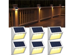 Lámpara Solar Para Exteriores De Acero Inoxidable, Lámpara Solar Para Jardín, Lámpara Decorativa Impermeable 6 Piezas Brilvibera