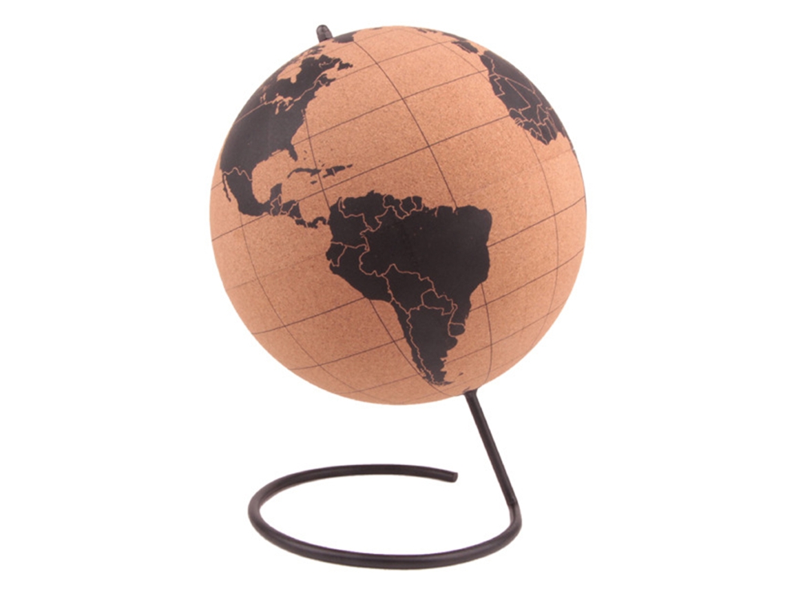 Primerox globo Giratório de Cortiça Mapa Mundial com Pinos para Decoração de Escritório